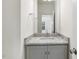 Small bathroom with granite countertop and single sink at 26 Steppe Way, Garner, NC 27529