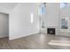 Spacious living room with fireplace and hardwood floors at 36 Steppe Way, Garner, NC 27529