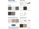 Selection of interior and exterior finishes, including kitchen and bath options at 428 Fast Pitch Ln, Four Oaks, NC 27524