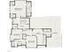 Second floor floor plan featuring four bedrooms, three baths, a loft, laundry and storage at 3300 Founding Place, Raleigh, NC 27612