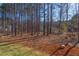 Wooded backyard with mature trees at 8780 Old Nc 86, Chapel Hill, NC 27516