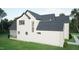 Side view of modern two-story home with a gabled roof and white clapboard siding at 3612 Bailey Meadows Drive Dr, Wake Forest, NC 27587