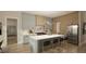 Spacious kitchen featuring a marble island, stainless steel appliances and a stylish range hood at 3612 Bailey Meadows Drive Dr, Wake Forest, NC 27587
