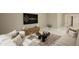Stylish living room with plush sectional sofa, entertainment center and modern décor at 3612 Bailey Meadows Drive Dr, Wake Forest, NC 27587
