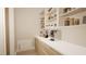 Well-organized pantry with sleek countertop, storage shelves, and modern coffee machine at 3612 Bailey Meadows Drive Dr, Wake Forest, NC 27587