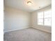 Neutral bedroom features plush carpet, bright window, and ample space for furniture arrangement at 335 Tobacco Barn Dr, Angier, NC 27501