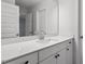 Bathroom featuring a white vanity with white countertop and a modern faucet at 124 August Pond Way # 138, Raleigh, NC 27603