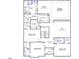 Upstairs floorplan displaying bedrooms, bathrooms, laundry, and loft for the home's upper level at 134 Black Walnut Dr # 205, Garner, NC 27529