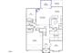 Detailed floorplan showcasing the layout of the first floor, with kitchen, dining, and Gathering room areas at 134 Black Walnut Dr # 205, Garner, NC 27529