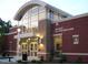 Exterior of the Wake County Holly Springs Branch Library with modern architecture at 208 Regency Ridge Dr, Holly Springs, NC 27540