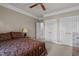 Spacious bedroom with a double bed and ample closet space at 7220 Dime Dr, Raleigh, NC 27606