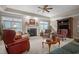 Spacious living room with fireplace and comfortable seating at 7220 Dime Dr, Raleigh, NC 27606
