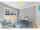 Bright home office featuring a large window, modern furnishings and a blue rug at 2812 Theresa Eileen Way, Raleigh, NC 27603