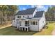 Home's rear exterior features large windows, a screened porch, and landscaped yard at 2812 Theresa Eileen Way, Raleigh, NC 27603