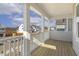 Private deck with white railings and views of the neighborhood at 18 Steppe Way, Garner, NC 27529