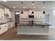 Spacious kitchen with white cabinets and island at 367 W Amber Oak Dr # 53, Selma, NC 27576