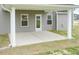 Covered patio with concrete flooring and access to home at 135 Newport Lndg, Garner, NC 27529