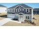 Charming two-story home with a two-car garage and landscaped front yard at 135 Newport Lndg, Garner, NC 27529