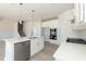 Open kitchen with stainless steel appliances, a large island, and plenty of counter space at 135 Newport Lndg, Garner, NC 27529