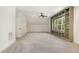 Bedroom featuring a window nook with built-in shelving and contemporary ceiling fan at 14020 Durant Rd, Raleigh, NC 27614
