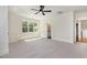 Bright bedroom with a view of an ensuite bathroom for easy access at 14020 Durant Rd, Raleigh, NC 27614
