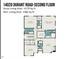 A detailed second floor floorplan showing the layout of the home including the bedrooms and bathrooms at 14020 Durant Rd, Raleigh, NC 27614