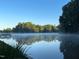 Scenic lakefront property with tranquil water views and lush greenery at 4416 Arrowhead Trl, Hillsborough, NC 27278