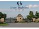Stone pillars mark the Grand Highlands Estates entry gates at 9105 Overlook Crest Dr, Wake Forest, NC 27587
