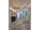 Beautiful bathroom featuring double sinks and modern shower with stylish fixtures at 649 Riverwood Dr, Clayton, NC 27527