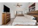 Main bedroom with large bed and en-suite access at 71 Nolan Ct, Lillington, NC 27546