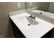 Modern bathroom vanity with a clean white countertop and undermount sink, complemented by sleek fixtures at 981 Olive Branch Dr, Smithfield, NC 27577