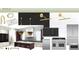 Kitchen design featuring stainless steel appliances, a large island, and dark cabinets at 7208 Tanbark Way, Raleigh, NC 27615
