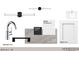 Modern bathroom design featuring a chrome faucet, white subway tile, and dark gray floor tile at 126 Harvest Ln, Pittsboro, NC 27312