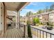 Balcony view of townhome community and well maintained streetscape at 836 Bankston Woods Way, Raleigh, NC 27609