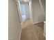 Hallway featuring neutral walls, carpet, and white trim at 1345 Bessie Ct, Wake Forest, NC 27587