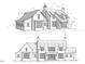 Illustration of a charming home showcasing architectural details, including large windows and a classic design at 705 Parker Creek Dr, Raleigh, NC 27614