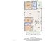 Detailed floor plan showcasing a 1748 sq ft home with 3 bedrooms, 2 baths, and open concept living areas at 119 Water Ave, Wake Forest, NC 27587