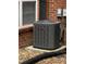 Exterior shot of a gray HVAC unit sitting beside a brick apartment building at 129 Sturbridge Dr # 15, Clayton, NC 27520