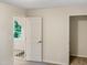 Simple bedroom with a closet and access to the upper hallway at 7220 Shellburne Dr, Raleigh, NC 27612