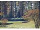 Scenic view of golf course featuring a sand trap, tall trees and beautiful green landscaping at , Pittsboro, NC 27312