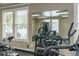 Well-equipped gym with exercise machines, weights, a large mirror and lots of natural light at , Pittsboro, NC 27312