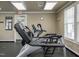 Close-up of cardio equipment in the community gym, with natural light from windows at , Pittsboro, NC 27312