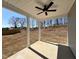 View of the covered patio featuring a ceiling fan and providing an outdoor space to relax and enjoy the backyard at 20 S Mistflower St, Clayton, NC 27520