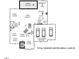 Detailed floor plan of the first floor featuring a 3-car garage, porch, study, and M Bed at 5406 Garrett Rd, Durham, NC 27707