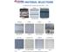 Image shows material selections for new home, including stone, siding, laminate, carpet, quartz, vinyl, tile and countertop at 70 Kipling Creek Dr, Fuquay Varina, NC 27526