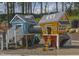 Charming play houses with slide and tunnel at 197 Beacon Dr, Pittsboro, NC 27312