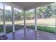 Screened porch overlooking a fenced backyard with lush green grass at 6104 Sunset Lake Rd, Fuquay Varina, NC 27526