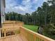 Spacious backyard view from deck with lush greenery and mature trees at 2117 Opulent Oaks Ln # 15, Durham, NC 27713