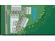 Detailed community layout map highlighting property locations, roads, and a nearby pond at 2117 Opulent Oaks Ln # 15, Durham, NC 27713