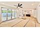 Spacious main bedroom with two large windows and decorative accent wall at 2621 Silver Gate Ct, Wake Forest, NC 27587